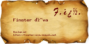 Finster Éva névjegykártya