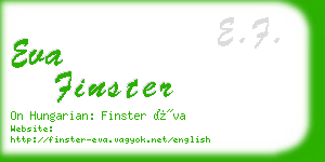 eva finster business card